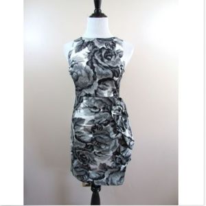 Alice + Olivia Pixel Floral Cut Out Corsage Dress